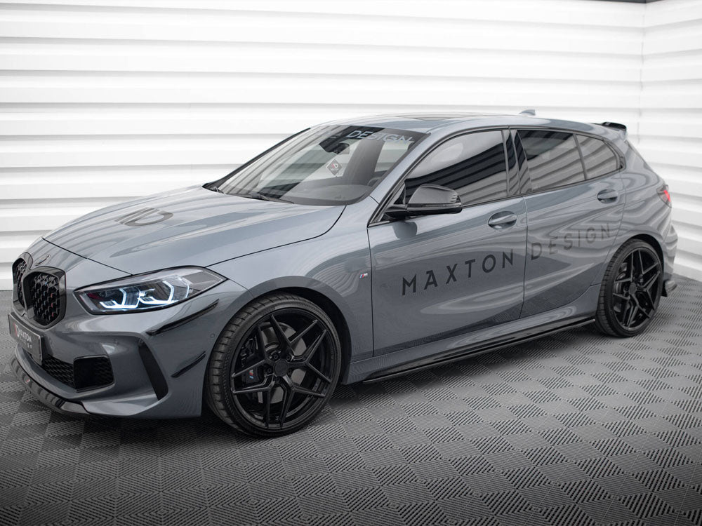 Maxton Design Side Skirts Diffusers V.2 BMW 1 F40 M-Sport / M135i - Carbon Look