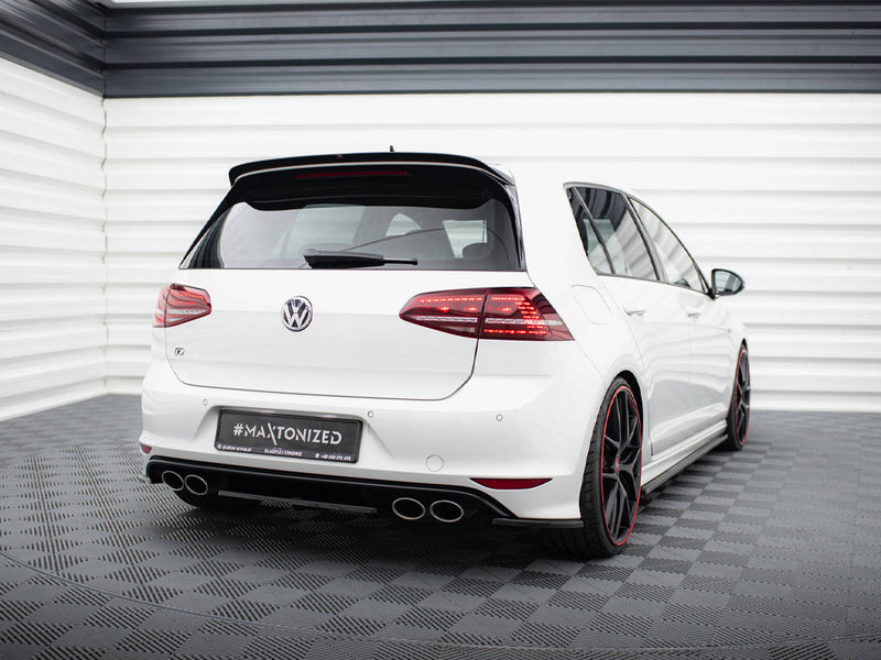 Maxton Design Rear Side Splitters V.1 VW Golf R / R-Line Mk7 - Carbon Look