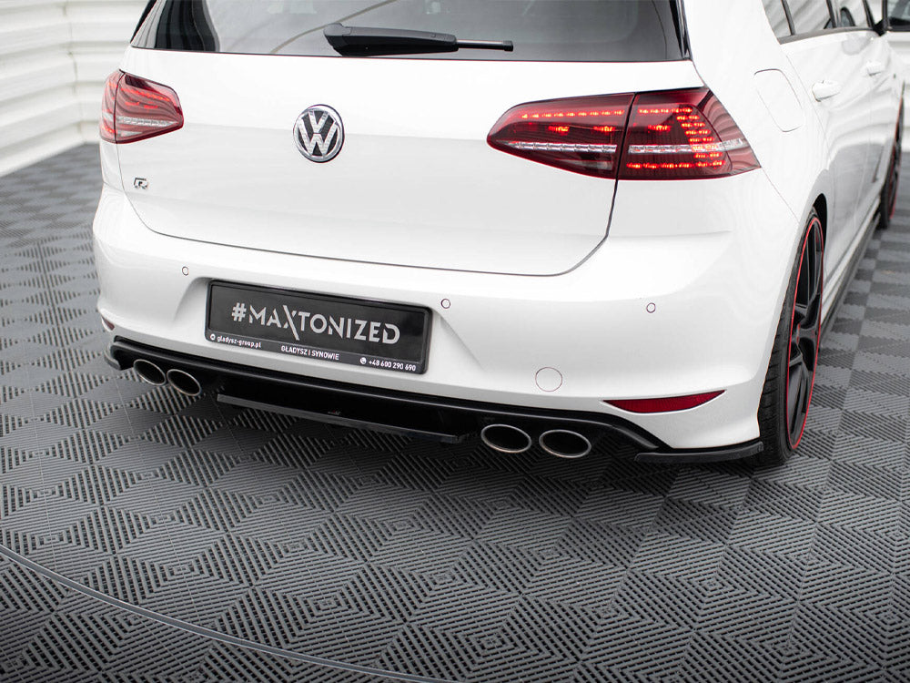 Maxton Design Central Rear Splitter (Vertical Bars) VW Golf R Mk7