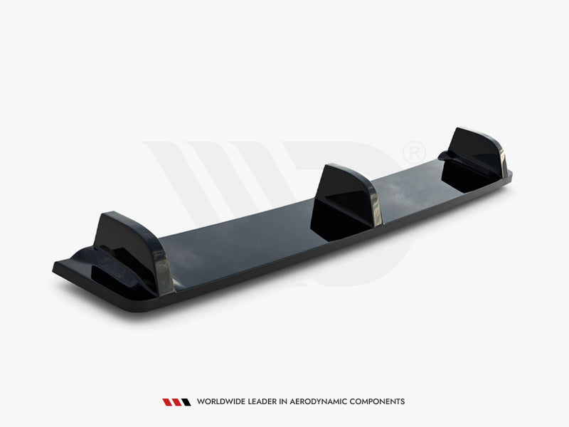 Maxton Design Central Rear Splitter (Vertical Bars) VW Golf R Mk7