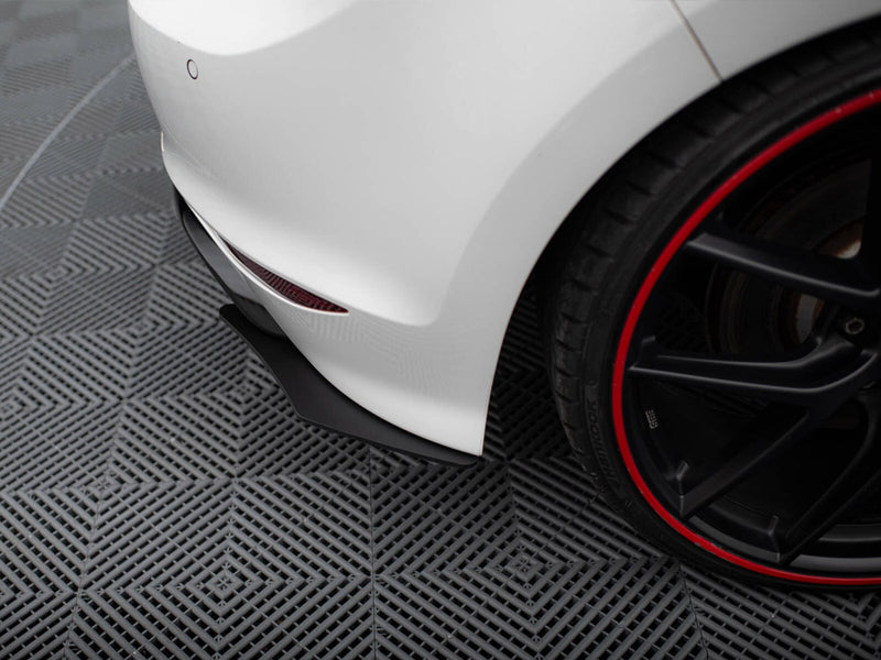 Maxton Design Rear Diffuser & Rear Side Splitters VW Golf R Mk7 Hatchback