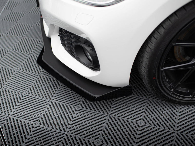 Maxton Design Street PRO Front Splitter V.3 + Flaps BMW 1 F20 M-Pack Facelift / M140i
