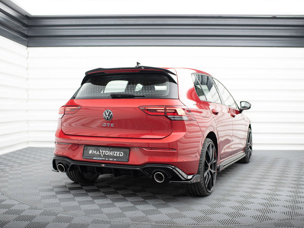 Maxton Design Rear Valance + Exhaust Ends Imitation Volkswagen Golf GTE / R-Line Mk8 / Mk8 Facelift
