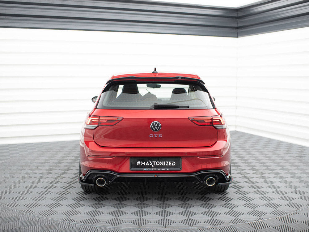 Maxton Design Rear Valance + Exhaust Ends Imitation Volkswagen Golf GTE / R-Line Mk8 / Mk8 Facelift