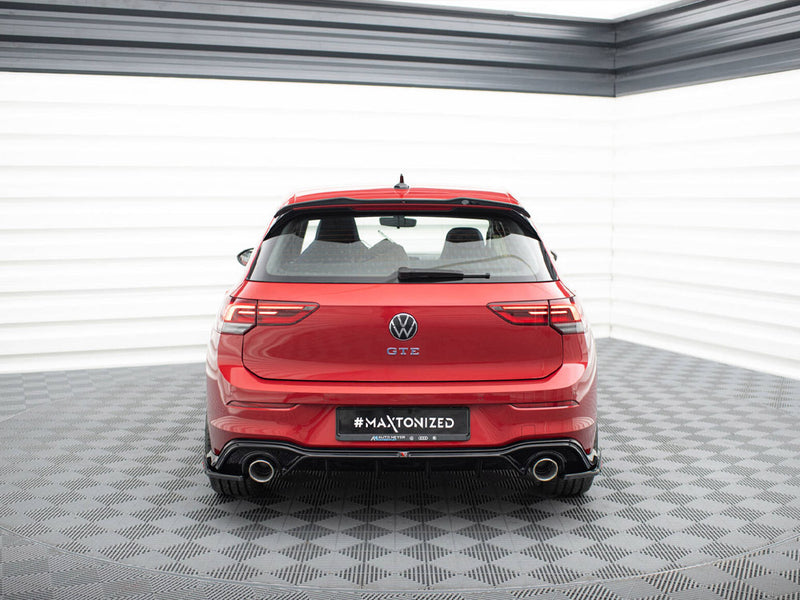 Maxton Design Rear Valance + Exhaust Ends Imitation Volkswagen Golf GTE / R-Line Mk8 / Mk8 Facelift