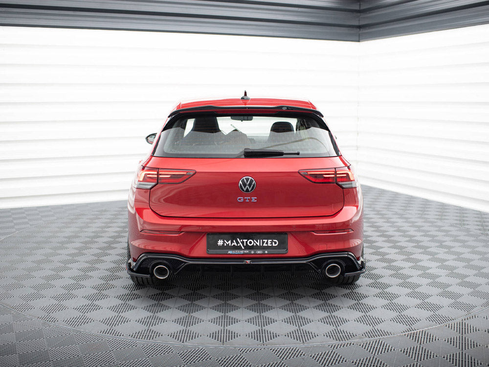 Maxton Design Rear Valance + Exhaust Ends Imitation Volkswagen Golf GTE / R-Line Mk8 / Mk8 Facelift