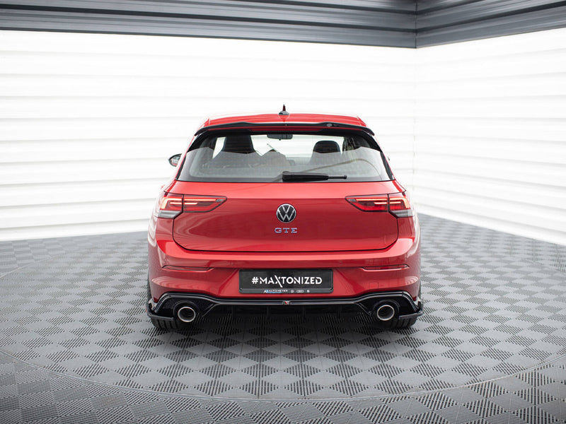 Maxton Design Rear Valance + Exhaust Ends Imitation Volkswagen Golf GTE / R-Line Mk8 / Mk8 Facelift