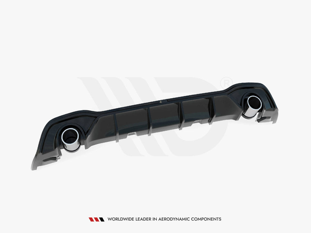 Maxton Design Rear Valance + Exhaust Ends Imitation Volkswagen Golf GTE / R-Line Mk8 / Mk8 Facelift