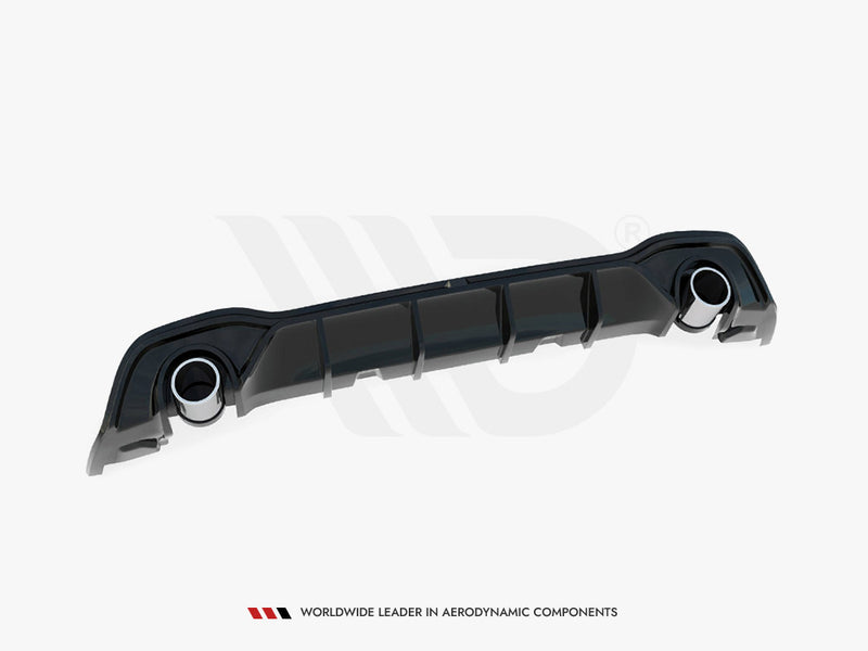 Maxton Design Rear Valance + Exhaust Ends Imitation Volkswagen Golf GTE / R-Line Mk8 / Mk8 Facelift