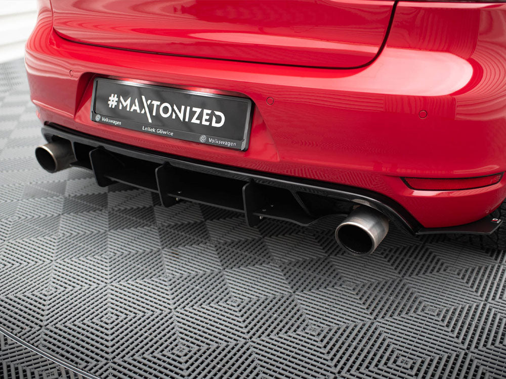 Maxton Design Rear Diffuser & Rear Side Splitters VW Golf Mk6 GTI / 35TH