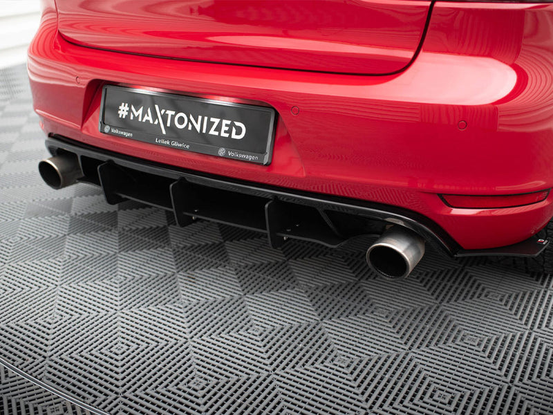 Maxton Design Rear Diffuser & Rear Side Splitters VW Golf Mk6 GTI / 35TH