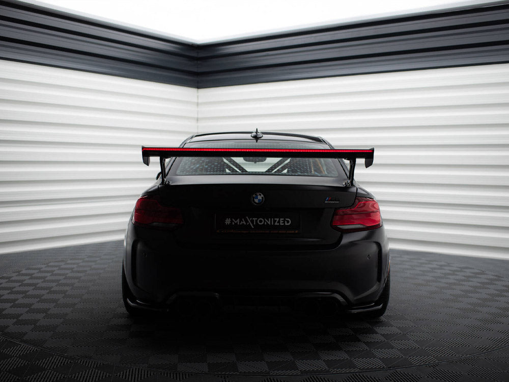 Maxton Design Carbon Spoiler With External Brackets Uprights + LED BMW M2 F87