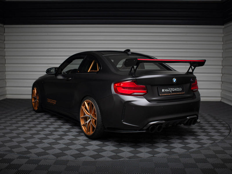 Maxton Design Carbon Spoiler With External Brackets Uprights + LED BMW M2 F87