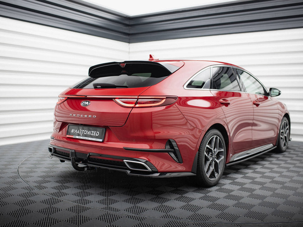 Maxton Design Central Rear Splitter (Vertical Bars) Kia ProCeed GT-Line Mk1