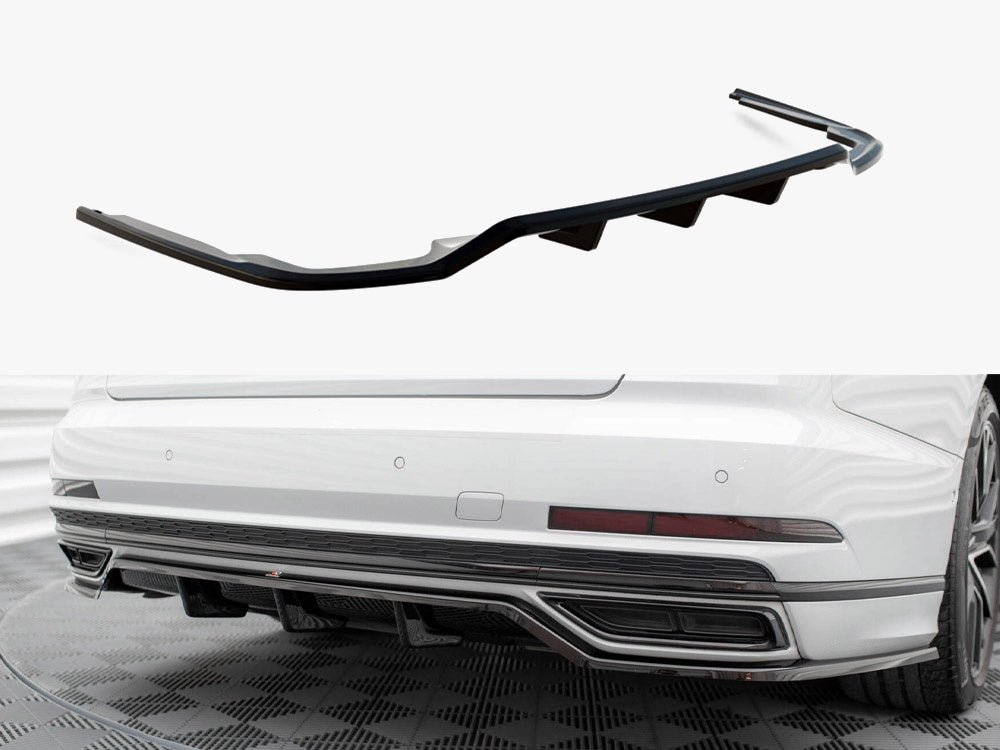 Maxton Design Central Rear Splitter (Vertical Bars) Audi A8 S-Line D5
