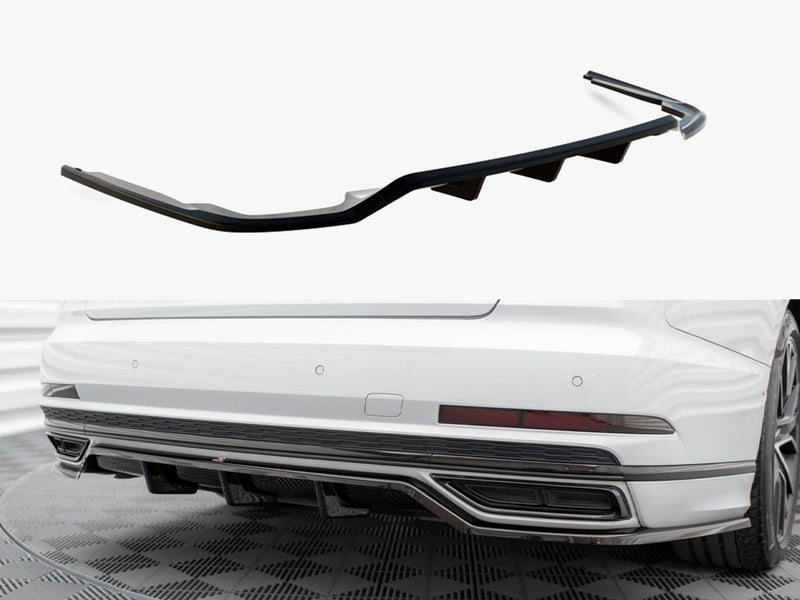 Maxton Design Central Rear Splitter (Vertical Bars) Audi A8 S-Line D5