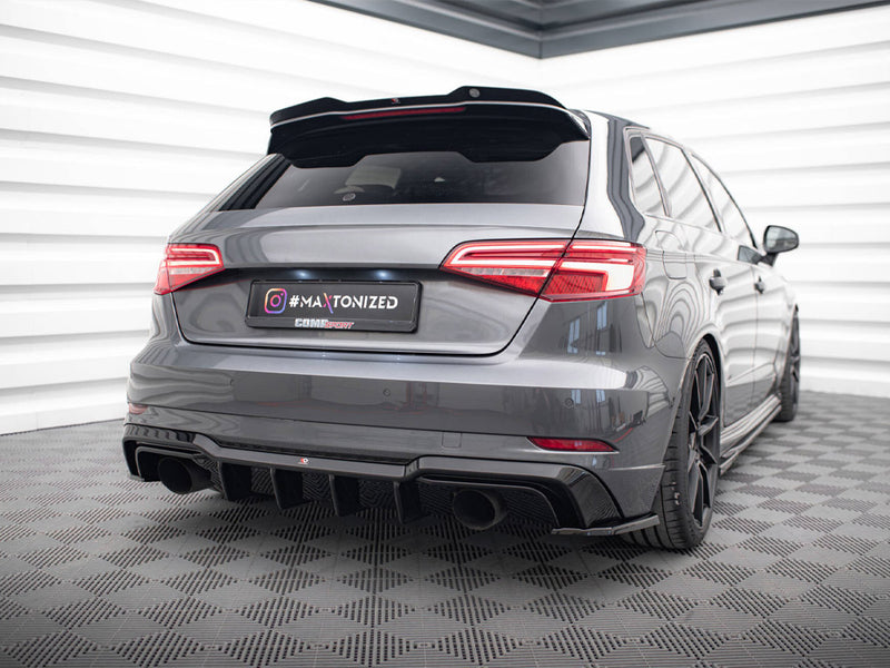Maxton Design Rear Valance Audi A3 S-Line Sportback 8V Facelift (Version with single exhausts on both sides)