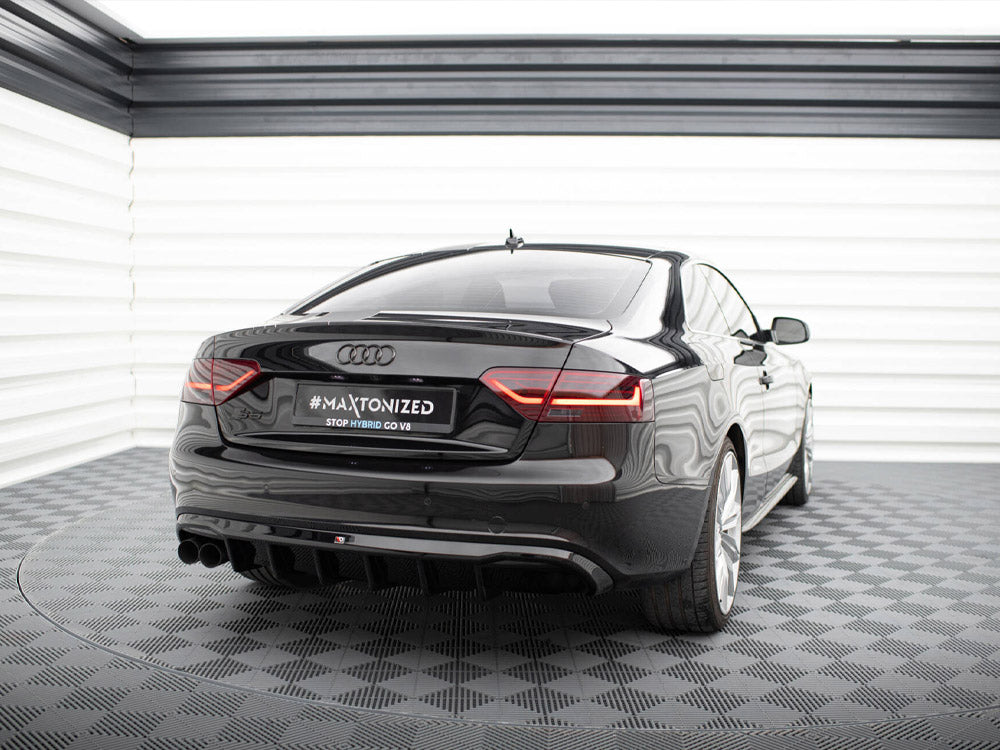 Maxton Design Rear Valance Audi S5 / A5 S-Line Coupe / Cabrio 8T (Single side dual exhaust version)