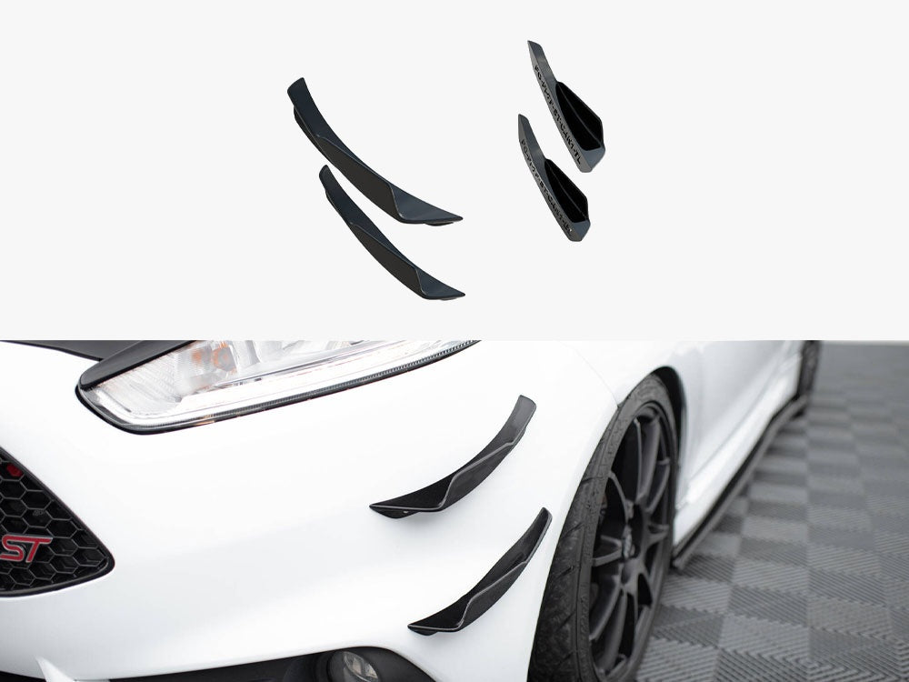 Maxton Design Front Bumper Wings (Canards) Ford Fiesta ST Mk7 Facelift
