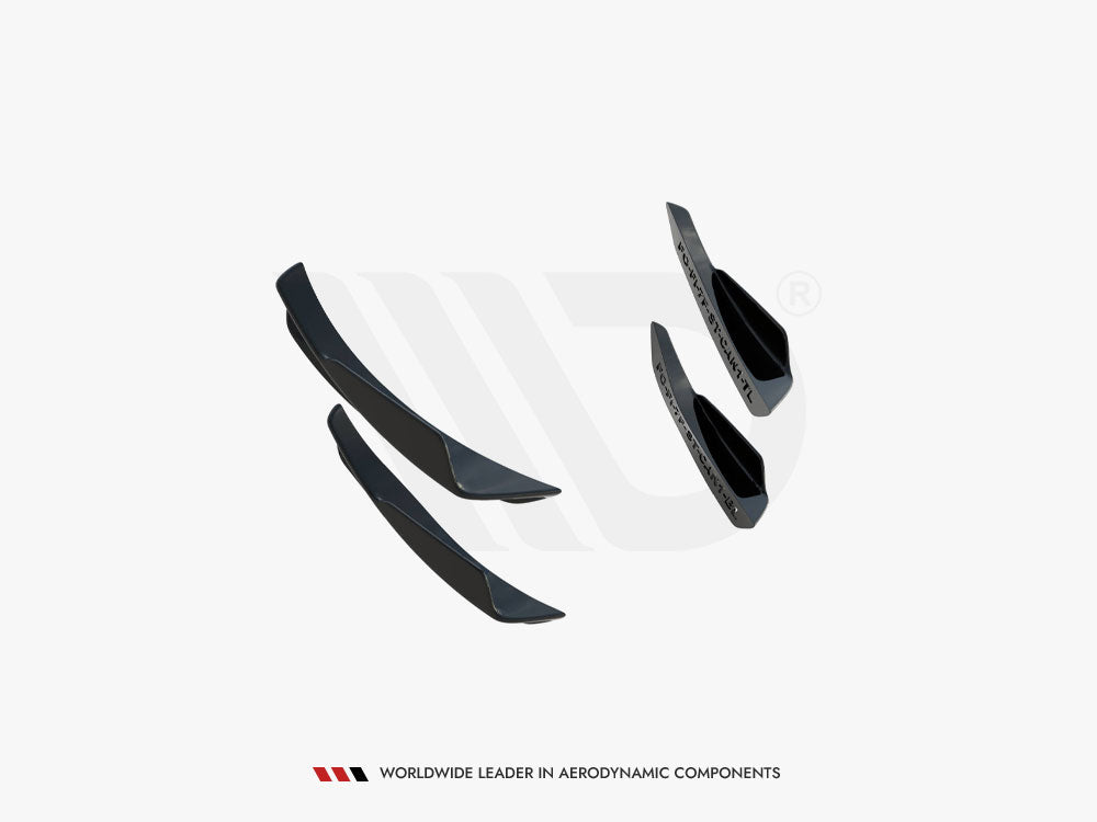 Maxton Design Front Bumper Wings (Canards) Ford Fiesta ST Mk7 Facelift