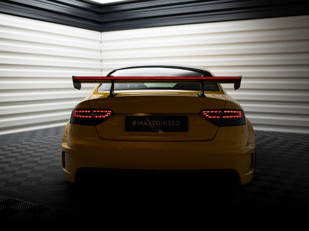 Maxton Design Carbon Spoiler With Upper Swan Mounting + LED Audi A5 Coupe 8T