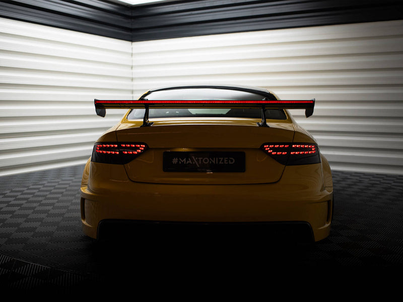 Maxton Design Carbon Spoiler With Upper Swan Mounting + LED Audi A5 Coupe 8T