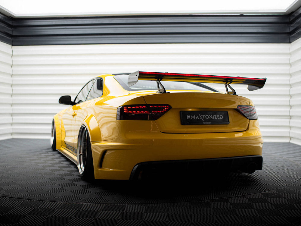 Maxton Design Carbon Spoiler With Upper Swan Mounting + LED Audi A5 Coupe 8T