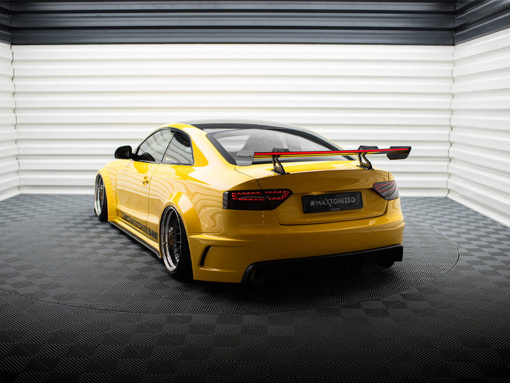 Maxton Design Carbon Spoiler With Upper Swan Mounting + LED Audi A5 Coupe 8T
