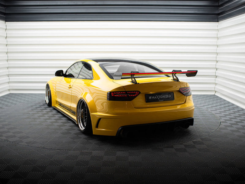 Maxton Design Carbon Spoiler With Upper Swan Mounting + LED Audi A5 Coupe 8T