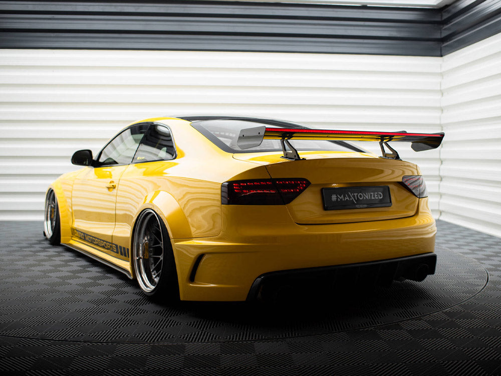 Maxton Design Carbon Spoiler With Upper Swan Mounting + LED Audi A5 Coupe 8T