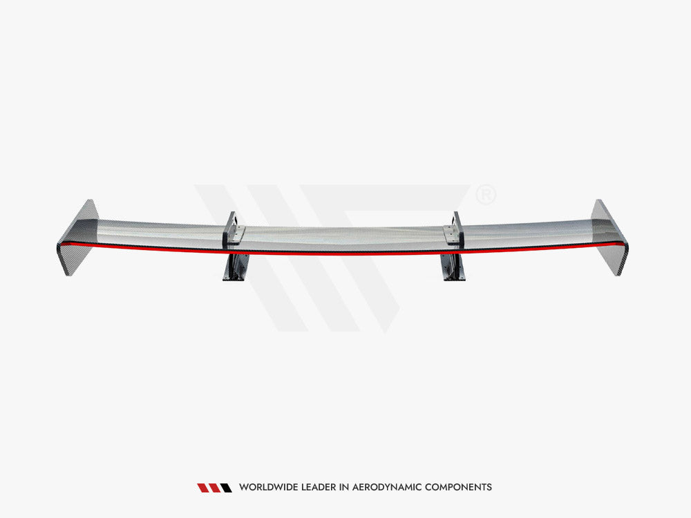 Maxton Design Carbon Spoiler With Upper Swan Mounting + LED Audi A5 Coupe 8T