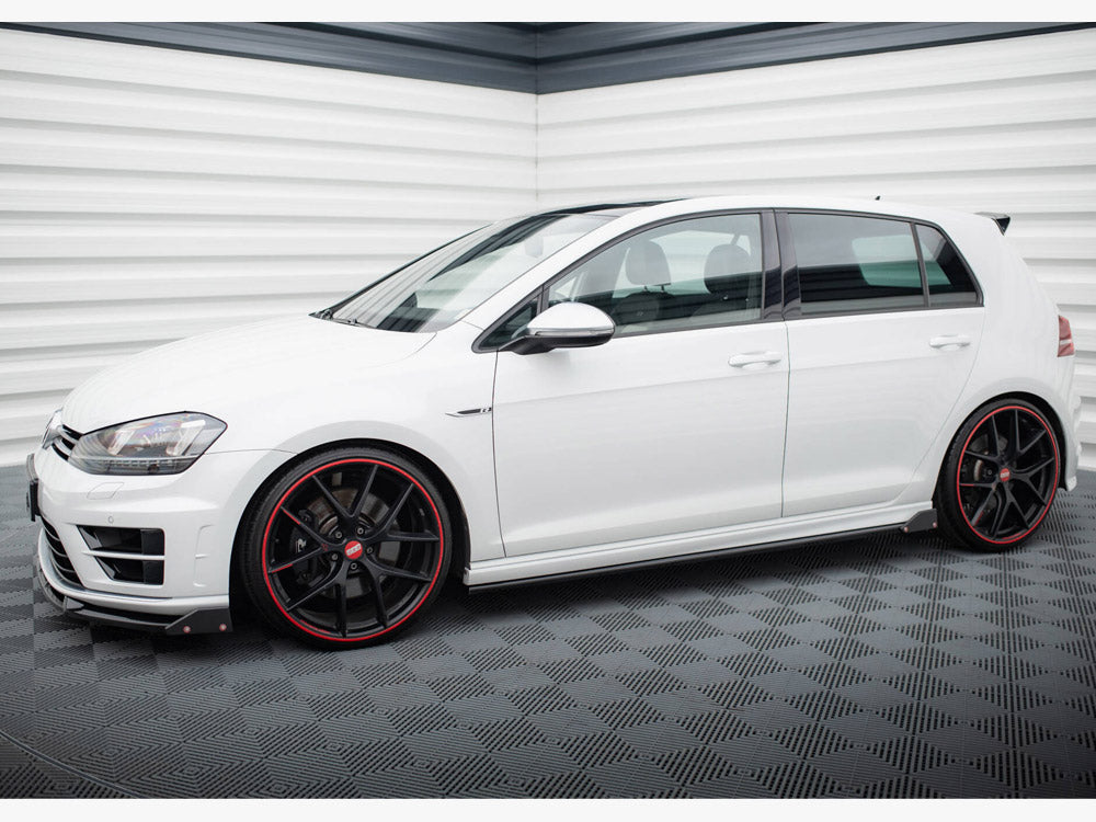 Maxton Design Side Skirts Diffusers V.3 + Flaps Volkswagen Golf R / R-Line Mk7