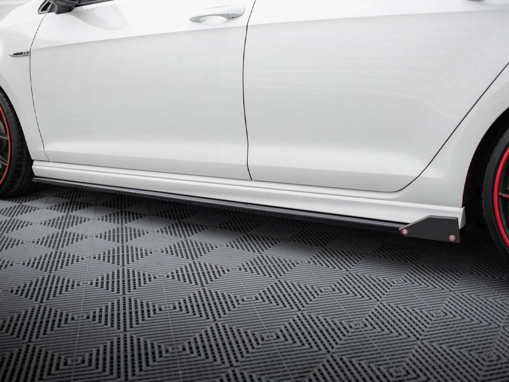 Maxton Design Side Skirts Diffusers V.3 + Flaps Volkswagen Golf R / R-Line Mk7
