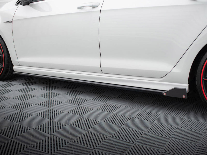 Maxton Design Side Skirts Diffusers V.3 + Flaps Volkswagen Golf R / R-Line Mk7