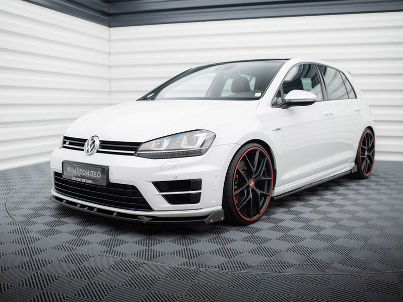 Maxton Design Front Splitter V.5 + Flaps Volkswagen Golf R / R-Line Mk7