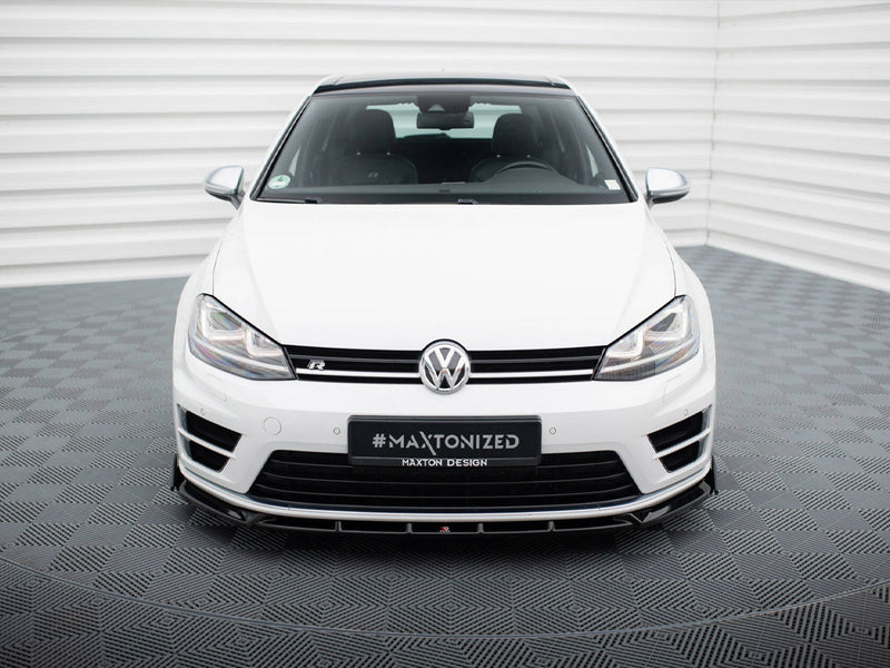 Maxton Design Front Splitter V.5 + Flaps Volkswagen Golf R / R-Line Mk7