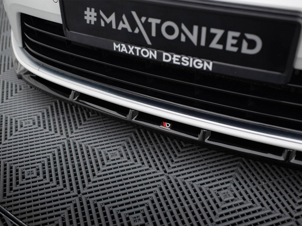 Maxton Design Front Splitter V.5 + Flaps Volkswagen Golf R / R-Line Mk7