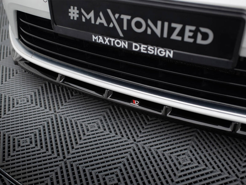 Maxton Design Front Splitter V.5 + Flaps Volkswagen Golf R / R-Line Mk7