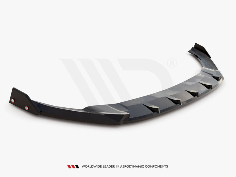 Maxton Design Front Splitter V.5 + Flaps Volkswagen Golf R / R-Line Mk7