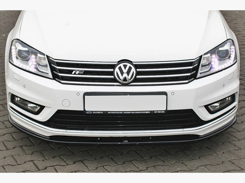 Maxton Design Front Splitter V.1 Volkswagen Passat R-Line B7 - Carbon Look