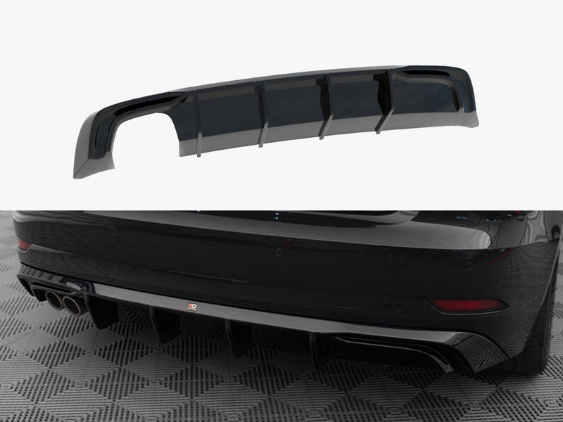 Maxton Design Rear Valance Audi A3 Sportback 8V Facelift (Version with double exhaust tip)