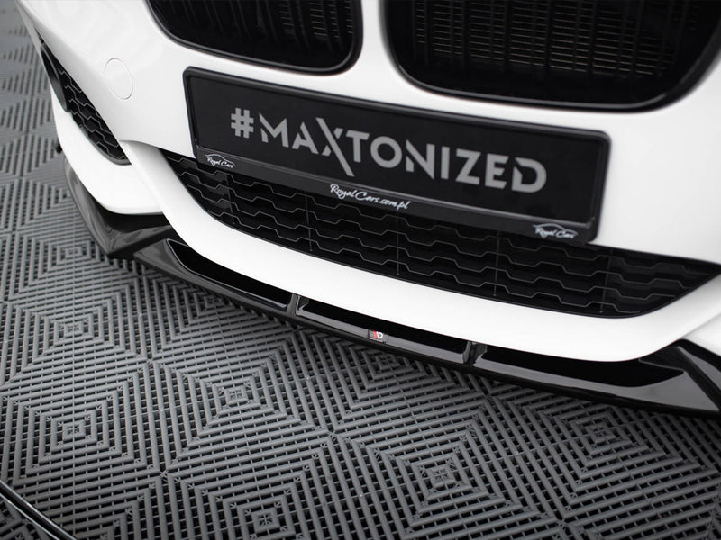 Maxton Design Front Splitter V.5 + Flaps BMW 1 M-Pack / M140i F20 Facelift
