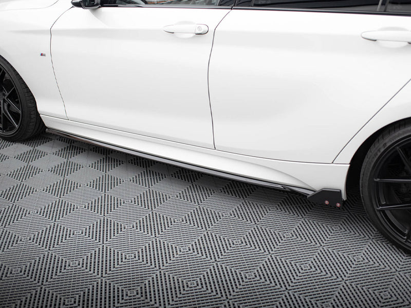Maxton Design Side Skirts Diffusers V.4 + Flaps BMW 1 M-Pack / M140i F20 Facelift