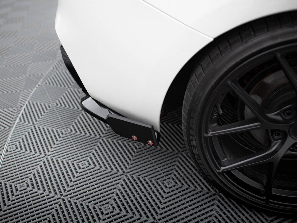 Maxton Design Rear Side Splitters V.5 + Flaps (For rear valance v.3) BMW 1 M-Pack / M140i F20 Facelift