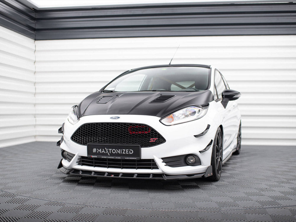 Maxton Design Front Splitter V.6 + Flaps Ford Fiesta ST Mk7 Facelift