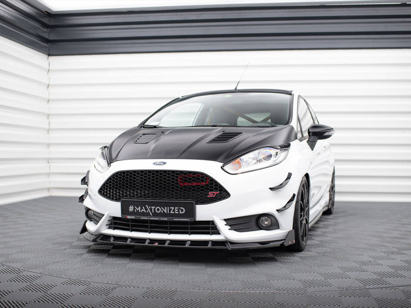 Maxton Design Front Splitter V.6 + Flaps Ford Fiesta ST Mk7 Facelift