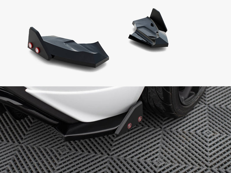 Maxton Design Rear Side Splitters V.3 + Flaps Ford Fiesta ST Mk7 Facelift