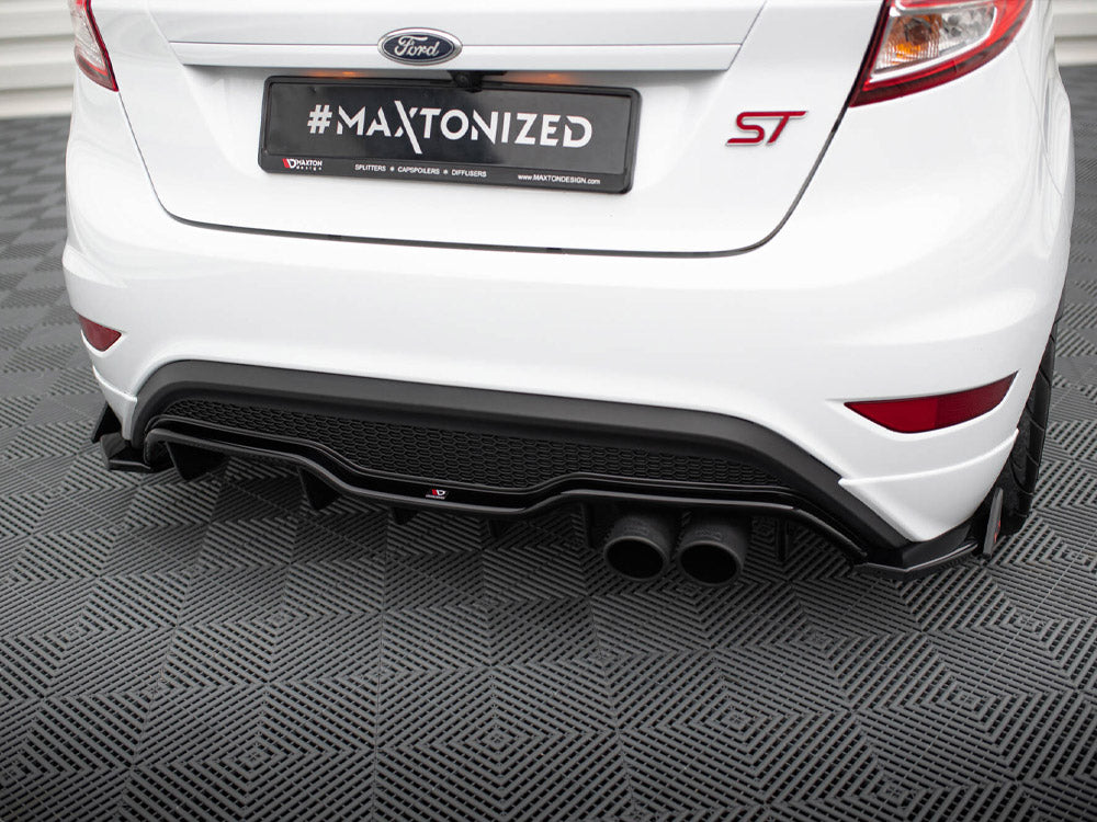 Maxton Design Rear Side Splitters V.3 + Flaps Ford Fiesta ST Mk7 Facelift