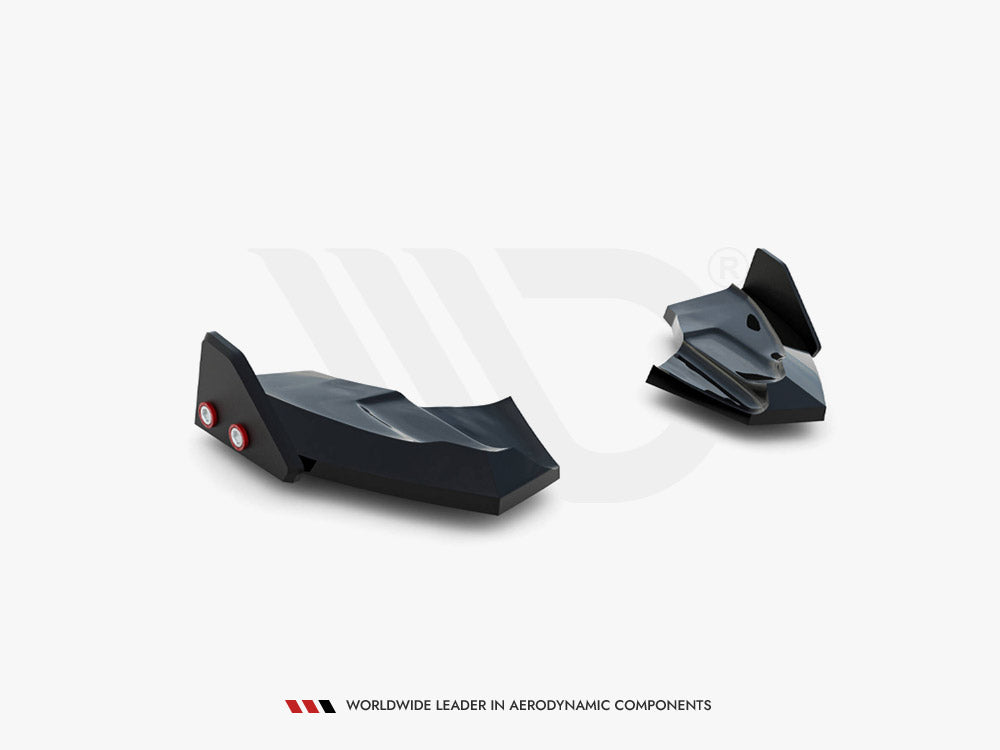 Maxton Design Rear Side Splitters V.3 + Flaps Ford Fiesta ST Mk7 Facelift