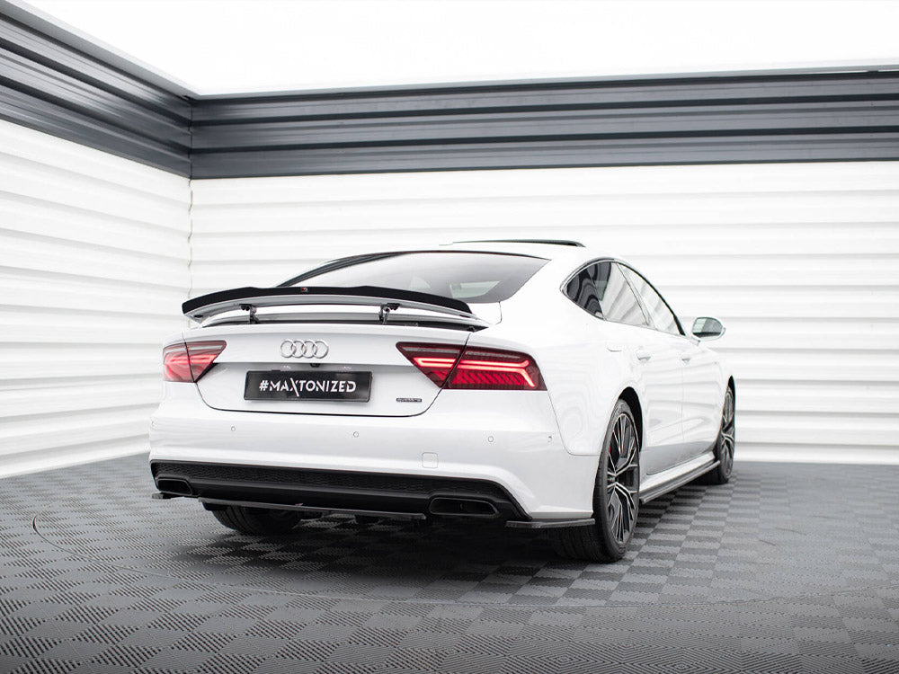 Maxton Design Central Rear Splitter (Vertical Bars) Audi A7 S-Line Facelift
